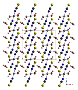 Kristallstruktur von Cobalt(II)-thiocyanat-trihydrat