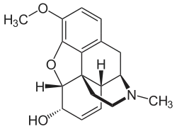 Codein (= 3-Methylmorphin) ist durch eine Methylierung etwas lipophiler als Morphin
