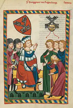 Burggraf von Regensburg im Codex Manesse