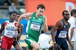 David Gillick (in Grün) – Achter im zweiten Vorlauf und damit aus dem Rennen