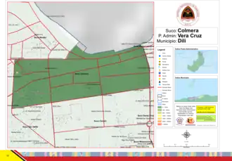 Grenzen der Sucos Colmera und Caicoli