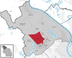 Lage des Stadtteils Volkhoven/Weiler im Stadtbezirk Chorweiler