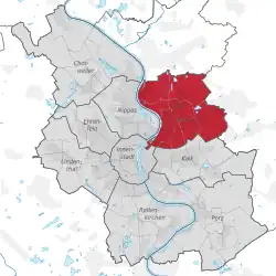 Abgrenzung Stadtbezirk Mülheim in Köln