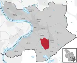 Abgrenzung Stadtteil Wahn in Porz