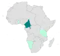 Lage Kameruns und der anderen deutschen Kolonien in Afrika (1913)