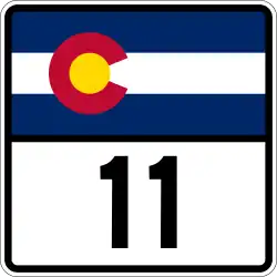 Straßenschild der Colorado State Highway 11
