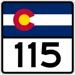 Straßenschild der Colorado State Highway 115