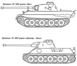 Vergleich von MAN (oben) und Daimler-Benz (unten)