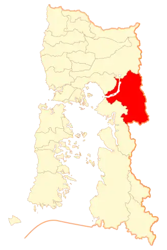 Lage von Cochamó in der Región de los Lagos