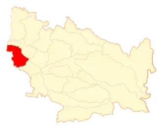 Lage der Gemeinde in der Región de Ñuble