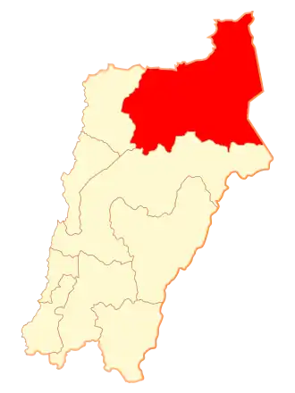 Lage der Gemeinde in der Región de Atacama