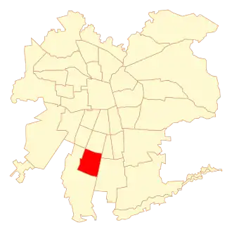 Lage von El Bosque in Santiago