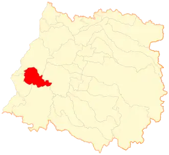 Lage der Gemeinde in der Región del Maule