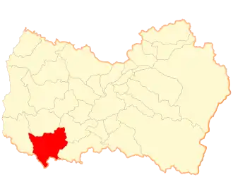 Lage der Gemeinde in der Región del Libertador General Bernardo O’Higgins