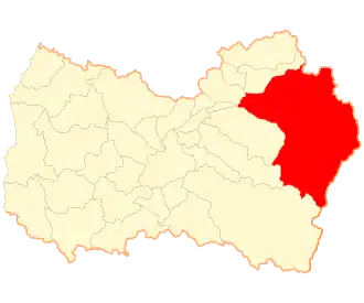 Lage der Gemeinde in der Región del Libertador General Bernardo O’Higgins