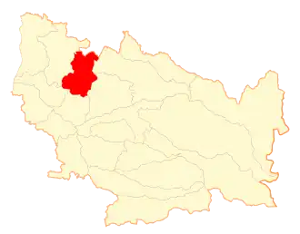 Lage der Gemeinde in der Región de Ñuble