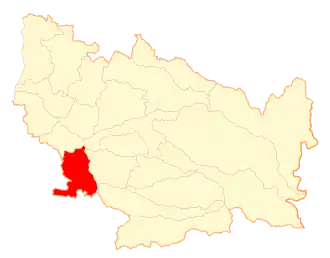 Lage der Gemeinde in der Región de Ñuble