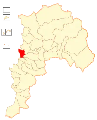 Lage der Gemeinde in der Región de Valparaíso