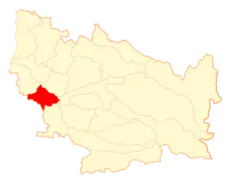 Lage der Gemeinde in der Región de Ñuble