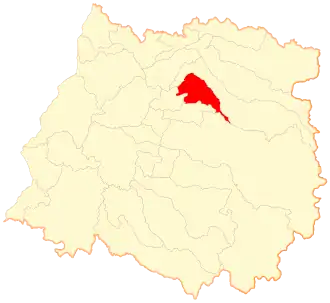 Lage der Gemeinde in der Región del Maule