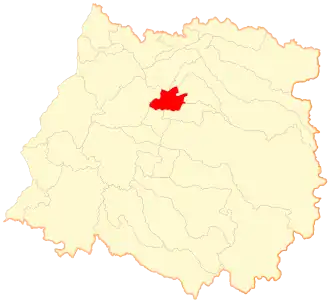 Lage der Gemeinde in der Región del Maule