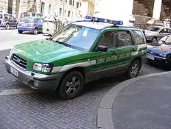 Ein Forester der Corpo Forestale dello Stato