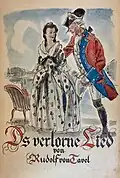 Umschlagvorderseite der Volksausgabe Ds verlorne Lied, von Friedrich Traffelet (um 1935)