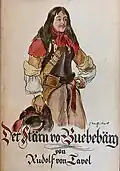 Umschlagvorderseite der Volksausgabe Der Schtärn vo Buebebärg. E Gschicht us de trüebschte Tage vom alte Bärn, von Friedrich Traffelet (um 1935)