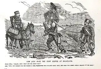 Briten und Osmanen, Britische Karikatur, 1856 (Bildtext A)