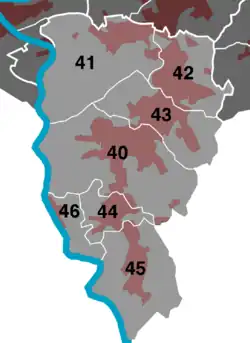 Einteilung in Quartiere