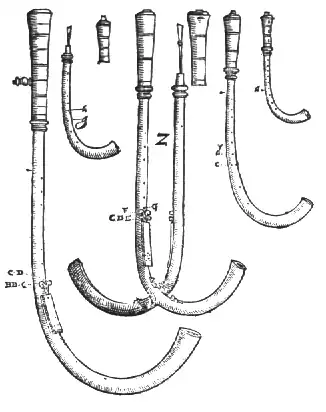 Krummhörner im Syntagma musicum, Band 2 (1619)