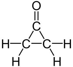 Strukturformel von Cyclopropanon