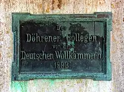 „Den Döhrener Collegen von den Deutschen Wollkämmern. 1893“
