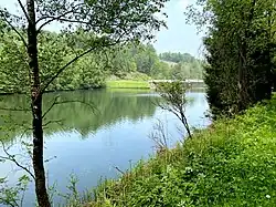 Dörpe-Vorsperre – nördlicher Endpunkt des Naturschutzgebietes Dörpetal