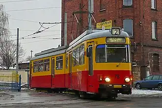 Duewag GT6 ex Würzburg am Depot 2008, seit 2010 in Łódź