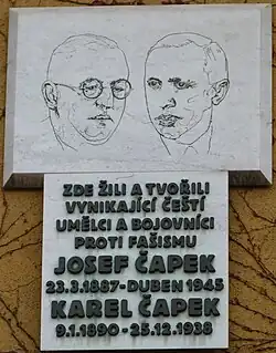 Gedenktafel am ehemaligen Wohnhaus