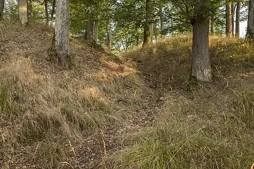 Graben um die Kernburg, Nordostseite
