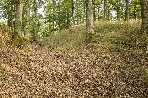 Graben um die Kernburg, Südwestseite