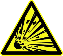 D-W002 Warnung vor explosionsgefaehrlichen Stoffen ty