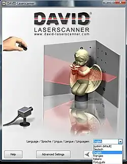 Screenshot von DAVID-LASERSCANNER