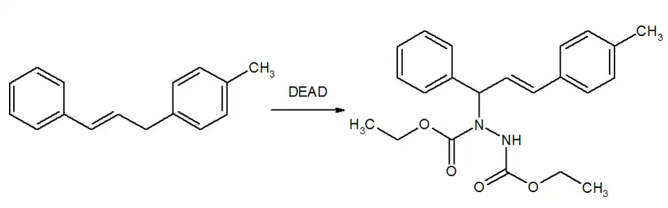 Azodicarbonsäurediethylester als Enophil