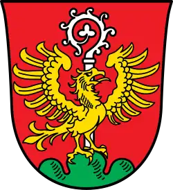 Wappen der Gemeinde Arberg, mehrfach redend