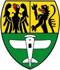 Propellerflugzeug im Wappen von Broichweiden
