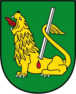 Löwenhund im Wappen von Derental