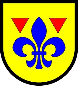 Zwei Spickel im Wappen von Gülzow (Schleswig-Holstein)