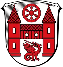 Wappen von Geisenheim mit „Stephanshäuser“ Drachen