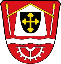 Kleeblattkreuz im Wappen von Kissing