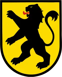 Wappen des ehemaligen Landkreises Schwäbisch Gmünd, der 1973 aufgelöst wurde.