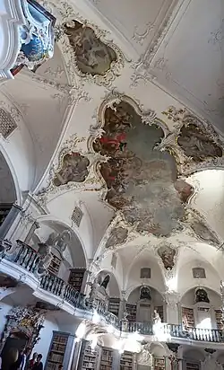 1750 bis 1757 Bibliothekssaal im Kloster St. Peter im Schwarzwald