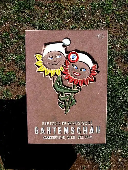 Gedenktafel für die erste Gartenschau